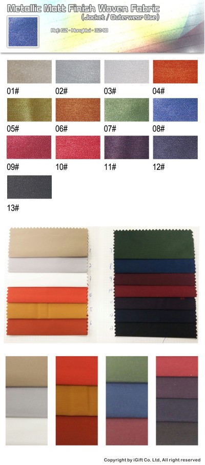 GZ-HGHI  梳織金屬亮面布(風褸/外套用)  3240 金銀風褸布  正面照